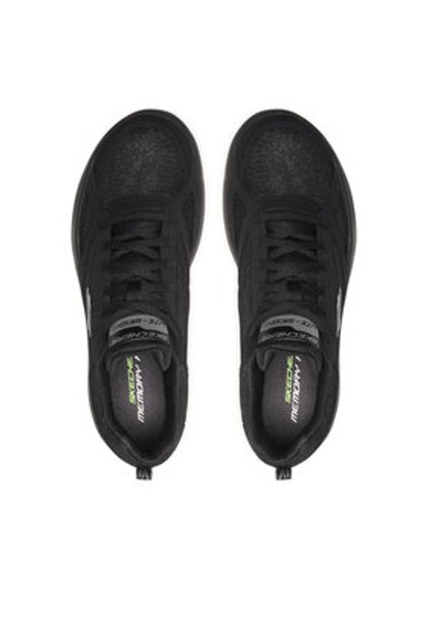 skechers - Skechers Sneakersy Fallford 58363/BBK Czarny. Kolor: czarny. Materiał: skóra