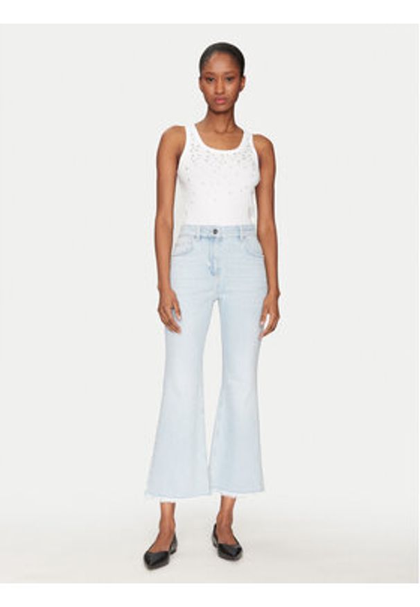 Marella Jeansy Fcrop 2513181114 Niebieski Flare Fit. Kolor: niebieski
