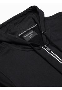 Ombre Clothing - Bluza męska rozpinana z kapturem B1152 - czarna - XXL. Typ kołnierza: kaptur. Kolor: czarny. Materiał: bawełna, poliester #6