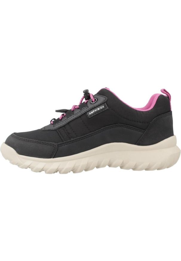 Geox - Buty GEOX J SIMBYOS GIRL B ABX Czarny. Kolor: czarny. Materiał: syntetyk, tkanina. Sport: turystyka piesza