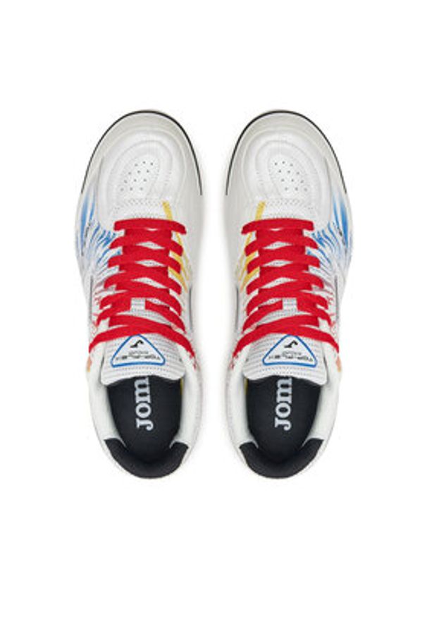 Joma Buty do piłki nożnej Top Flex Rebound Indoor TORW2476IN Biały. Kolor: biały. Materiał: skóra