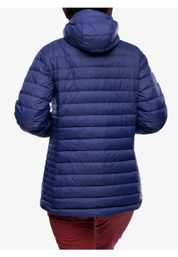 MOUNTAIN EQUIPMENT - Kurtka puchowa damska Mountain Equipment Earthrise Hooded Jacket. Kolor: niebieski. Materiał: puch