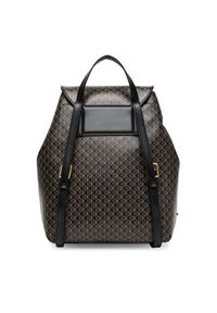 Calvin Klein Plecak Emblem Aop Flap Backpack LV04F3271G Czarny. Kolor: czarny. Materiał: skóra