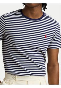 Polo Ralph Lauren T-Shirt 710956828001 Granatowy Custom Slim Fit. Typ kołnierza: polo. Kolor: niebieski. Materiał: bawełna