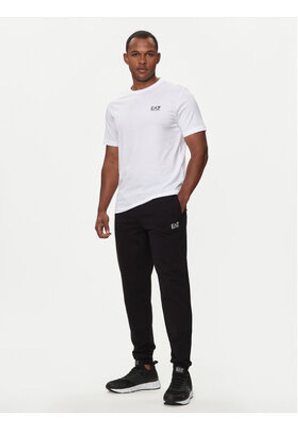 EA7 Emporio Armani T-Shirt 8NPT25 PJVPZ 1100 Biały Regular Fit. Kolor: biały. Materiał: bawełna