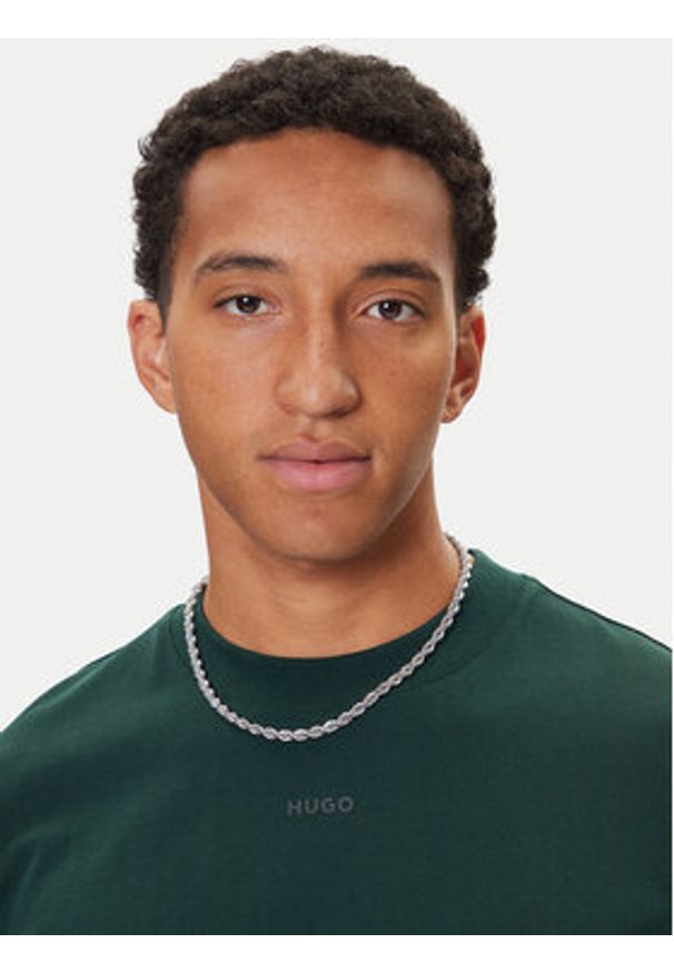 Hugo - HUGO T-Shirt Dapolino 50488330 Zielony Relaxed Fit. Kolor: zielony. Materiał: bawełna