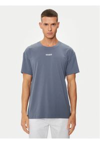 Hugo T-Shirt Linked 50518646 Niebieski Relaxed Fit. Kolor: niebieski. Materiał: bawełna #1