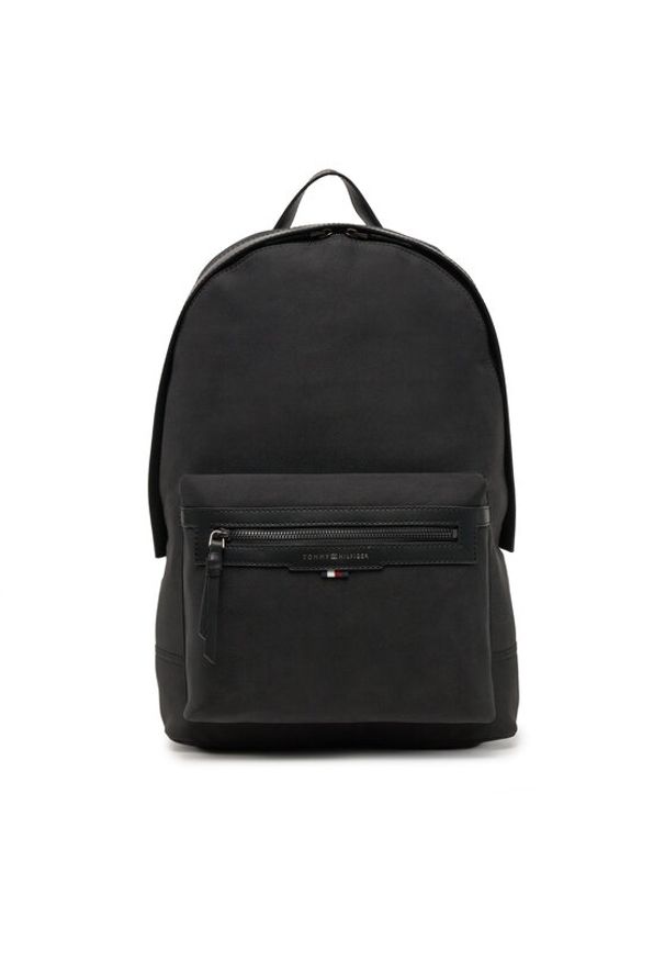 TOMMY HILFIGER - Tommy Hilfiger Plecak Th Classic Prep Backpack AM0AM11528 Czarny. Kolor: czarny. Materiał: skóra