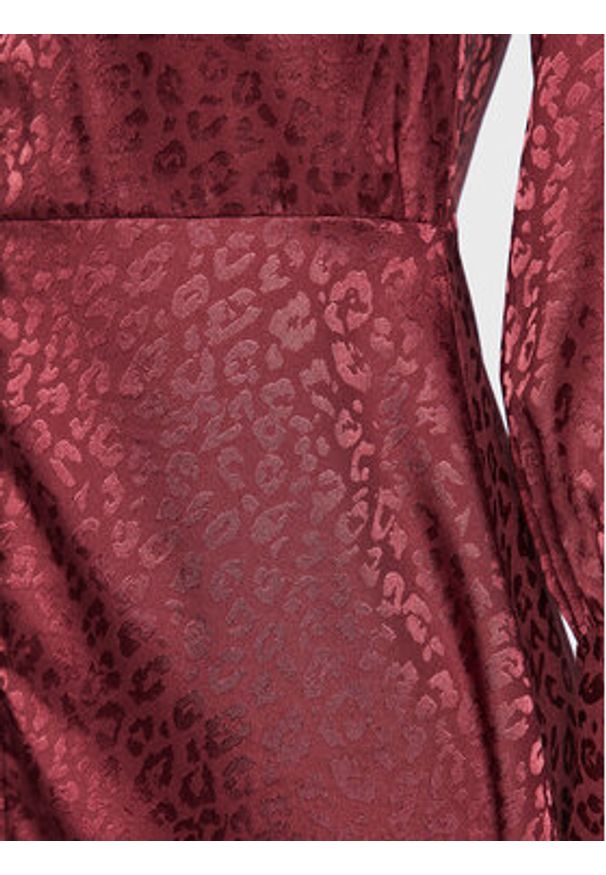 Closet London Sukienka codzienna D8522 Bordowy Regular Fit. Okazja: na co dzień. Kolor: czerwony. Materiał: syntetyk. Typ sukienki: proste. Styl: casual