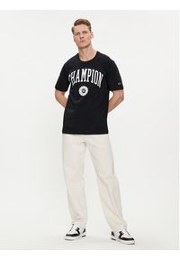 Champion T-Shirt 219852 Czarny Comfort Fit. Kolor: czarny. Materiał: bawełna #3