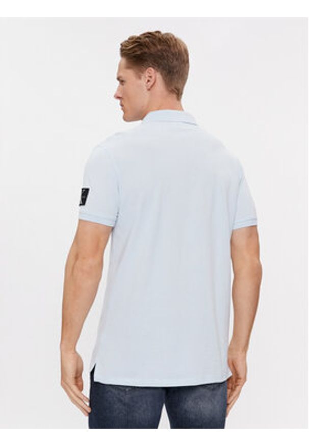 Calvin Klein Jeans Polo J30J323394 Niebieski Regular Fit. Typ kołnierza: polo. Kolor: niebieski. Materiał: bawełna