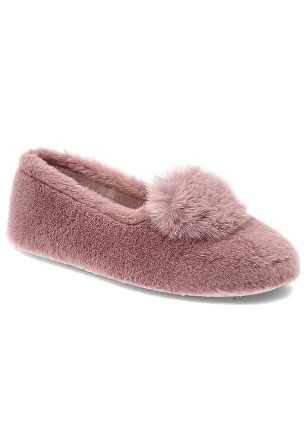 Różowe Kapcie Macarena Ciepłe Domowe Obuwie Damskie. Okazja: do domu. Kolor: różowy. Materiał: materiał. Wzór: aplikacja. Styl: casual, elegancki