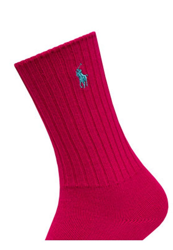 Polo Ralph Lauren Skarpety wysokie damskie 455846847010 Różowy. Kolor: różowy. Materiał: materiał, bawełna