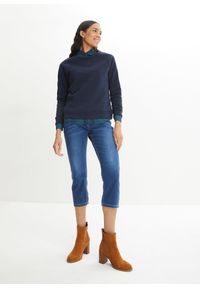 bonprix - Bluza dresowa. Kolor: niebieski. Materiał: dresówka, poliester #3