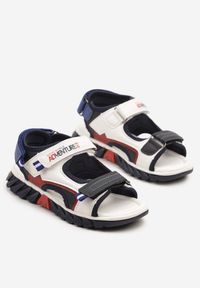 Born2be - Niebieskie Sandały w Sportowym Stylu z Napisami Addnea. Zapięcie: rzepy. Kolor: niebieski. Wzór: napisy. Styl: sportowy #3