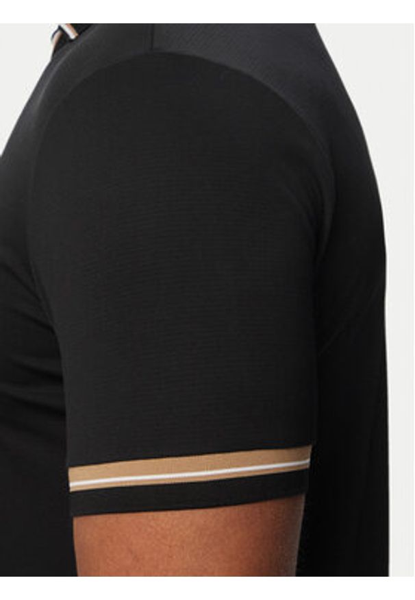 BOSS Polo Serve 50559200 Czarny Regular Fit. Typ kołnierza: polo. Kolor: czarny. Materiał: syntetyk