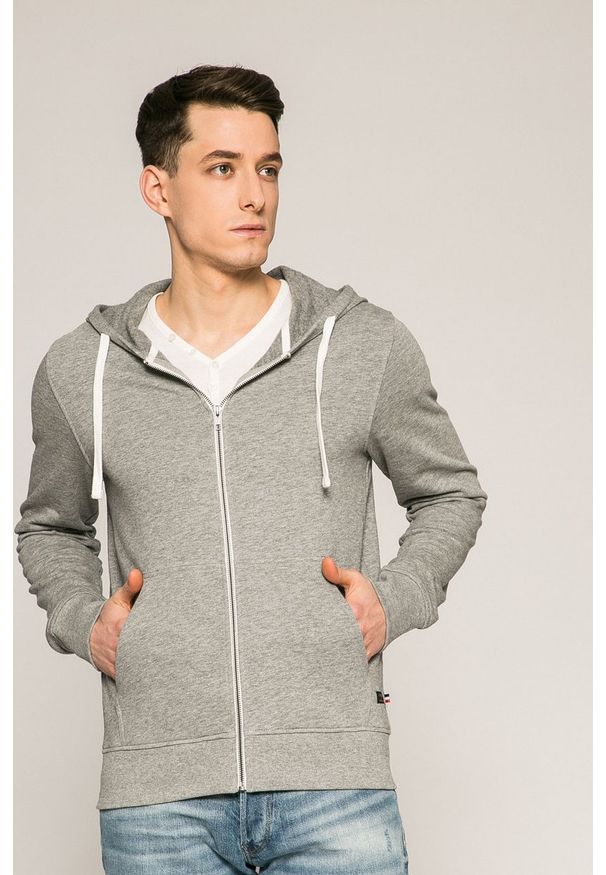 PRODUKT by Jack & Jones - Produkt by Jack & Jones - Bluza. Okazja: na co dzień. Typ kołnierza: kaptur. Kolor: szary. Styl: casual