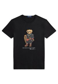 Polo Ralph Lauren T-Shirt 710P00094001 Czarny Custom Slim Fit. Typ kołnierza: polo. Kolor: czarny. Materiał: bawełna