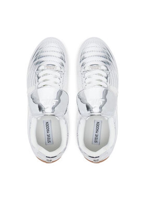 Steve Madden Sneakersy Freekick-E SM19000136 Srebrny. Kolor: srebrny. Materiał: skóra