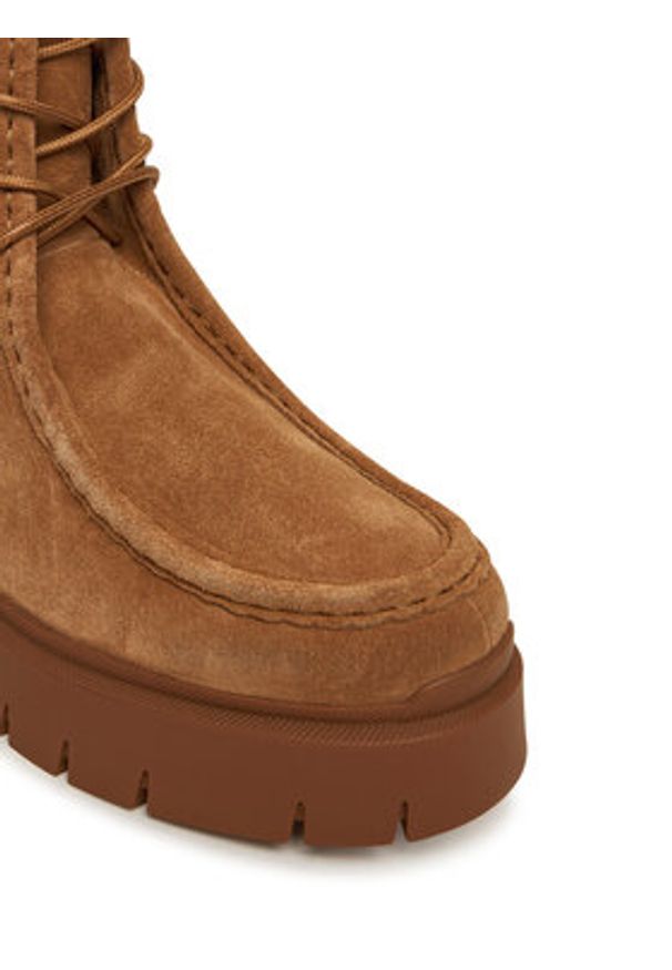 Hugo - HUGO Trzewiki Kris 50552733 Brązowy. Kolor: brązowy. Materiał: zamsz, skóra