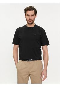 Aeronautica Militare T-Shirt 241TS2065J592 Czarny Regular Fit. Kolor: czarny. Materiał: bawełna