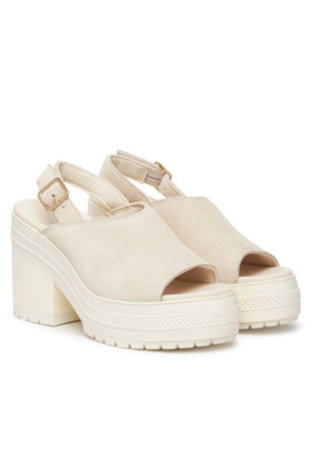 Converse Sandały Chuck 70 De Luxe Heel Mule A15070C Écru. Materiał: skóra, zamsz