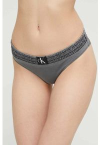 Calvin Klein figi kąpielowe kolor czarny. Kolor: szary. Materiał: materiał #1