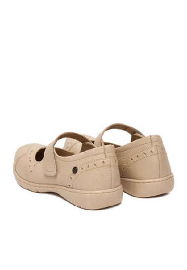 Go Soft Baleriny CEO-WI23-LENA-12 Beżowy. Kolor: beżowy. Materiał: skóra