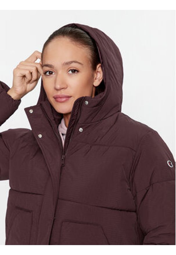 Champion Kurtka puchowa Hooded Jacket 116921 Brązowy Custom Fit. Kolor: brązowy. Materiał: syntetyk
