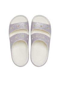 Crocs Sandały Classic Glitter Sandal V2 Kids Mystic 209705 Kolorowy. Wzór: kolorowy