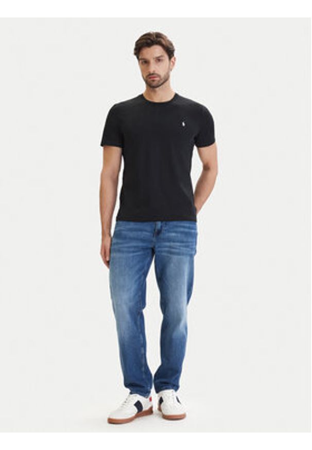Polo Ralph Lauren T-Shirt 714844756006 Czarny Regular Fit. Typ kołnierza: polo. Kolor: czarny. Materiał: bawełna