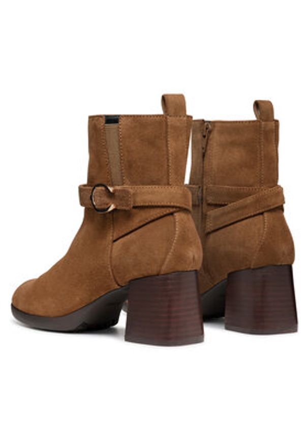 Geox Botki D Walk Pleasure 55 D46XBA 00022 C6372 Brązowy. Kolor: brązowy. Materiał: zamsz, skóra
