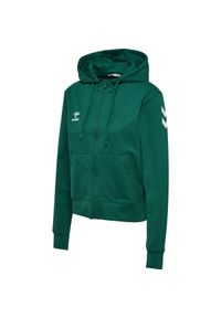 Damska bluza z kapturem zapinana na zamek Hummel Go 2.0 Chevron. Typ kołnierza: kaptur. Kolor: zielony #1