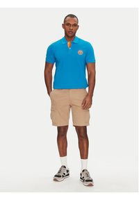 Napapijri Polo E-Clanis NP0A4ID3B2W1 Niebieski Regular Fit. Typ kołnierza: polo. Kolor: niebieski. Materiał: bawełna #3