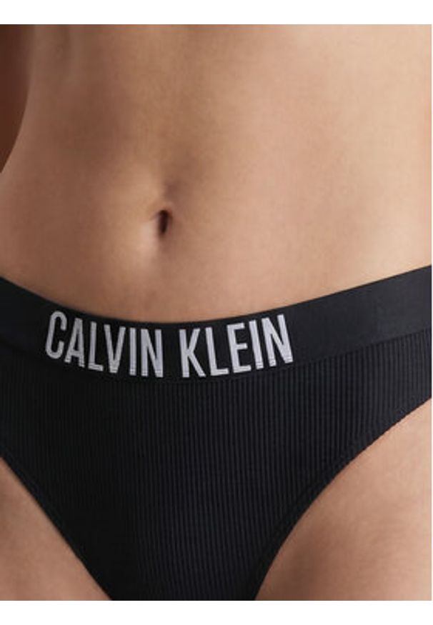 Calvin Klein Swimwear Dół od bikini LV00Q61240 Czarny. Kolor: czarny. Materiał: syntetyk