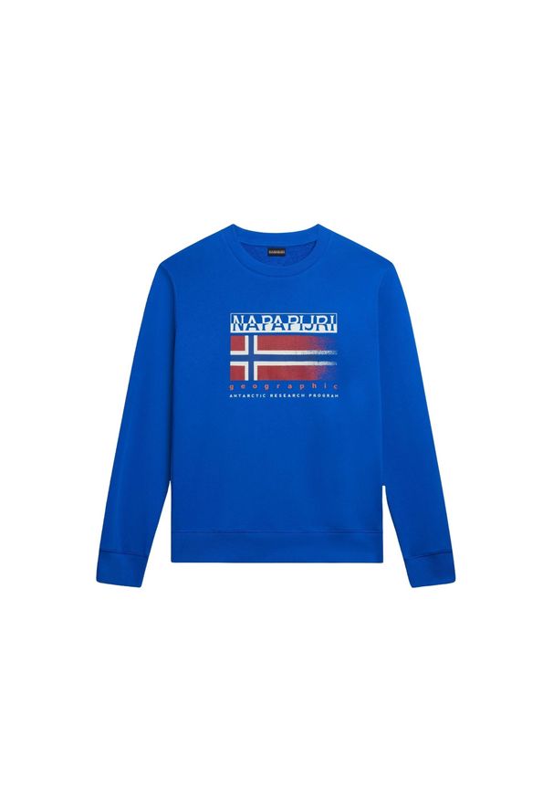 Bluza Napapijri Kreis. Kolor: niebieski. Wzór: nadruk
