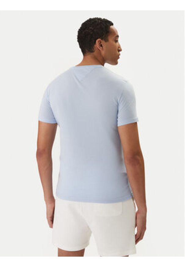 Tommy Jeans T-Shirt DM0DM20363 Błękitny Slim Fit. Kolor: niebieski. Materiał: bawełna