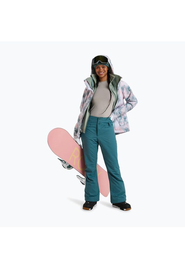 Roxy - Spodnie snowboardowe damskie ROXY Diversion. Kolor: zielony. Sezon: zima. Sport: snowboard
