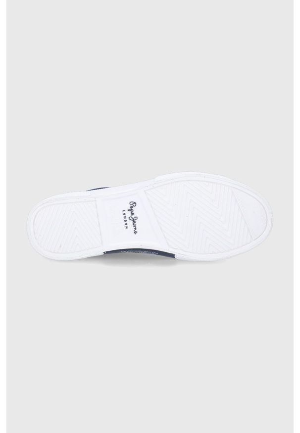 Pepe Jeans tenisówki kenton bass damskie kolor granatowy. Nosek buta: okrągły. Zapięcie: sznurówki. Kolor: niebieski. Materiał: guma
