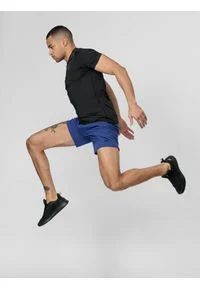 4f - Spodenki treningowe szybkoschnące męskie. Kolor: niebieski. Materiał: włókno. Sport: fitness #1