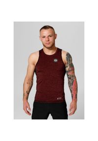 PITBULL - Tank męski Pitbull Top Rashguard Performance Pro plus New Logo. Kolor: czerwony, brązowy, wielokolorowy