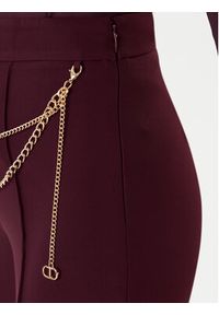TwinSet - TWINSET Spodnie palazzo 252TP2281 Bordowy Wide Leg. Kolor: czerwony. Materiał: syntetyk #5