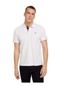 Tom Tailor Polo 1027713 Biały Regular Fit. Typ kołnierza: polo. Kolor: biały