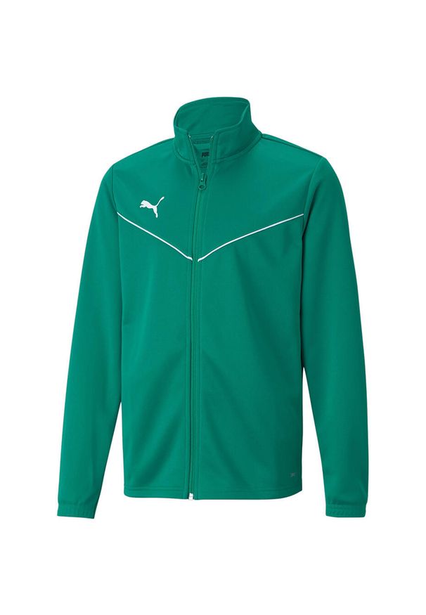 Bluza dla dzieci Puma teamRISE Training Poly Jacket Jr zielona. Kolor: biały, zielony, wielokolorowy