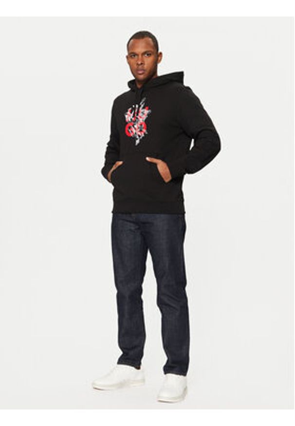 Hugo - HUGO Bluza Daltorreson 50523848 Czarny Regular Fit. Kolor: czarny. Materiał: bawełna