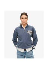 Superdry - Bluza sportowa z pół-zipem. Kolor: niebieski. Sport: fitness #1