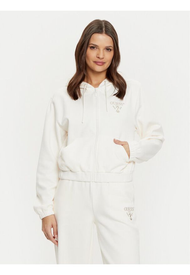 Guess Bluza V5RQ20 KC3D2 Écru Regular Fit. Materiał: syntetyk, bawełna