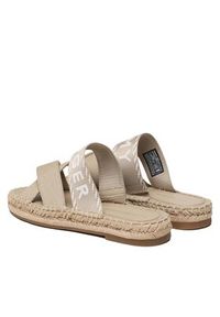 TOMMY HILFIGER - Tommy Hilfiger Espadryle Seasonal Webbing Sandal FW0FW07181 Beżowy. Kolor: beżowy. Materiał: materiał #6