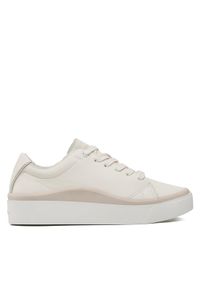 Calvin Klein Sneakersy Cupsole Wave Lace Up HW0HW01349 Beżowy. Kolor: beżowy. Materiał: skóra #1