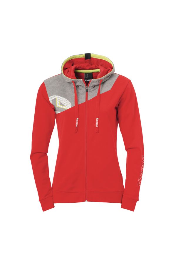 KEMPA - Damska kurtka z kapturem Kempa Core 2.0. Typ kołnierza: kaptur. Kolor: szary, czerwony, wielokolorowy. Sport: piłka ręczna, fitness